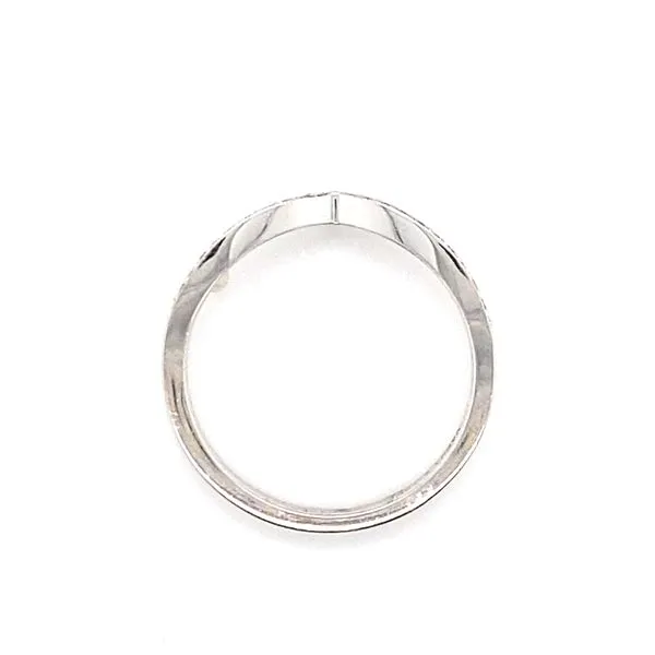 18K White Gold Curved Pave Set Diamond Band Image 2 Hannoush Jewelers, Inc. Albany, NY