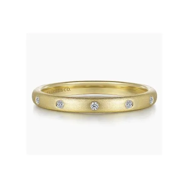 14K Yellow Gold Stackable Diamond Wedding Band Hannoush Jewelers, Inc. Albany, NY