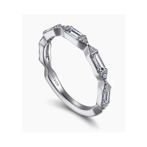 14K White Gold Channel Set Diamond Anniversary Band Hannoush Jewelers, Inc. Albany, NY