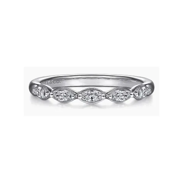 14K White Gold Marquise Diamond Anniversary Band Hannoush Jewelers, Inc. Albany, NY