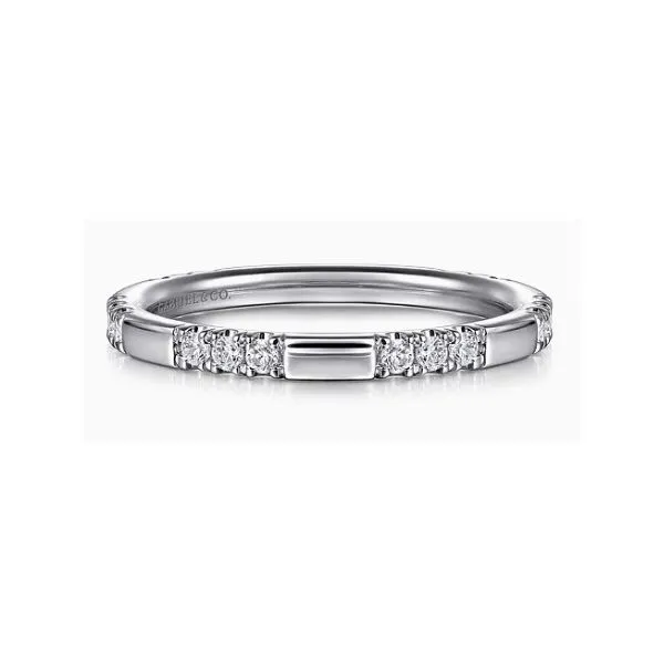 14K White Gold Diamond Wedding Band Hannoush Jewelers, Inc. Albany, NY
