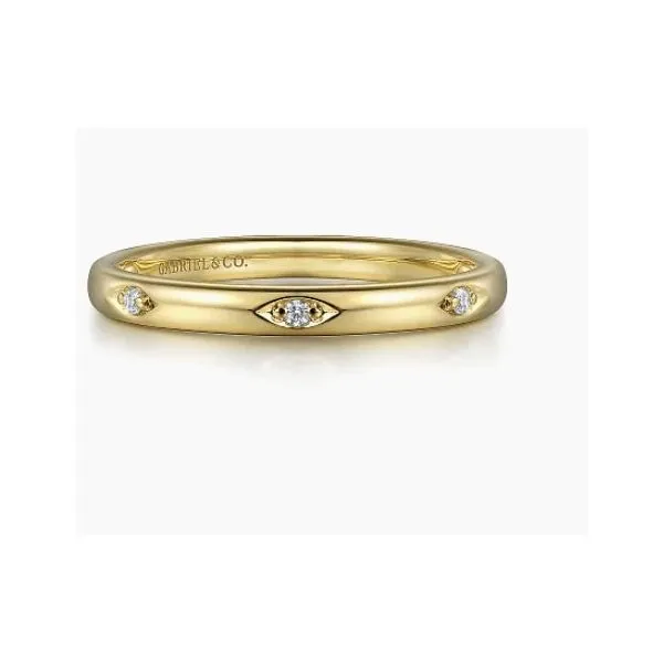 14K Yellow Gold Diamond Stackable Ladies Ring Hannoush Jewelers, Inc. Albany, NY