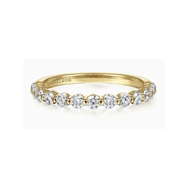 14K Yellow Gold Ladies Diamond Stackable Wedding Band Hannoush Jewelers, Inc. Albany, NY