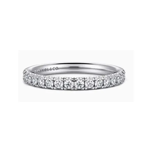 14K White Gold Fishtail Diamond Wedding Band Hannoush Jewelers, Inc. Albany, NY