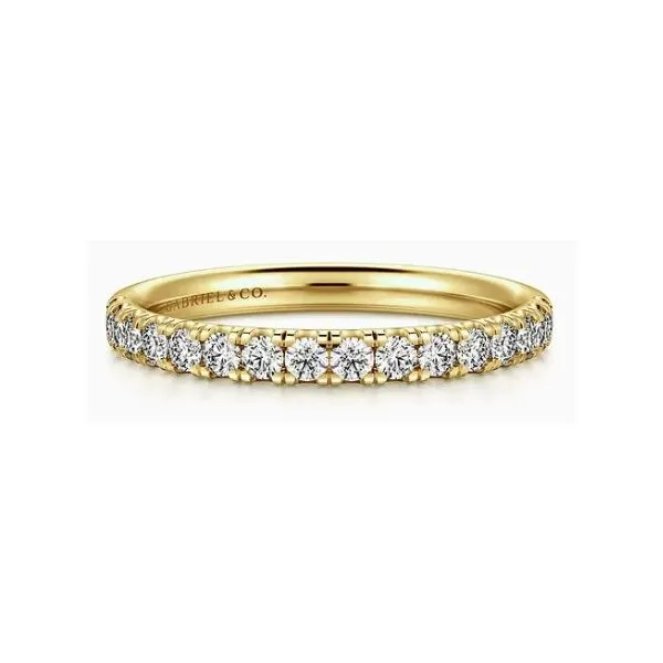 14K Yellow Gold Diamond Fishtail Wedding Band Hannoush Jewelers, Inc. Albany, NY