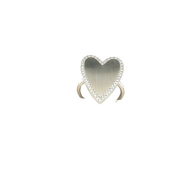 18K White Gold Heart Shaped Diamond Ring Hannoush Jewelers, Inc. Albany, NY