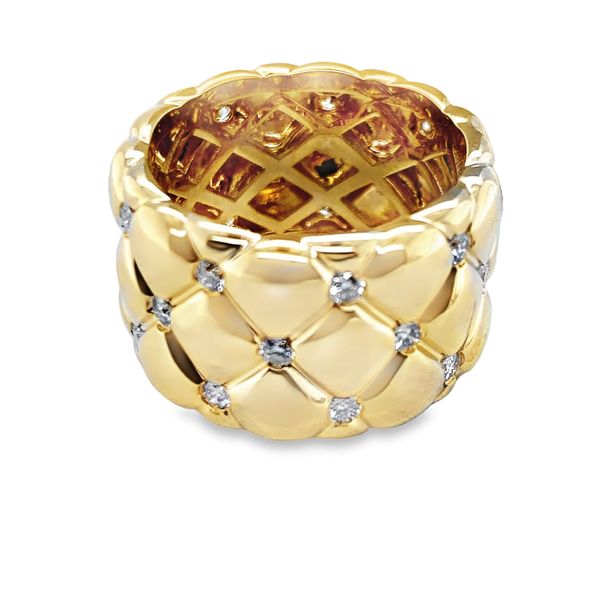 14K Yellow Gold Diamond Wide Fashion Ring Hannoush Jewelers, Inc. Albany, NY