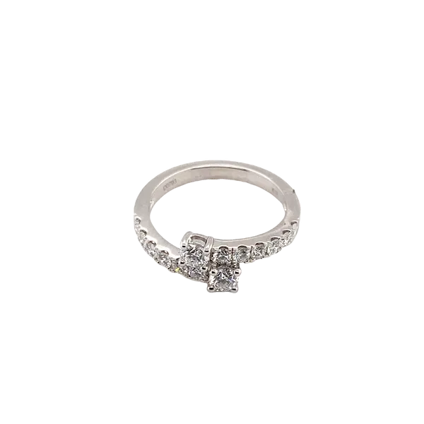 18K White Gold Diamond Bypass Fashion Ring Hannoush Jewelers, Inc. Albany, NY
