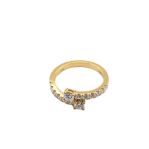 18K White Gold Diamond Bypass Fashion Ring Hannoush Jewelers, Inc. Albany, NY