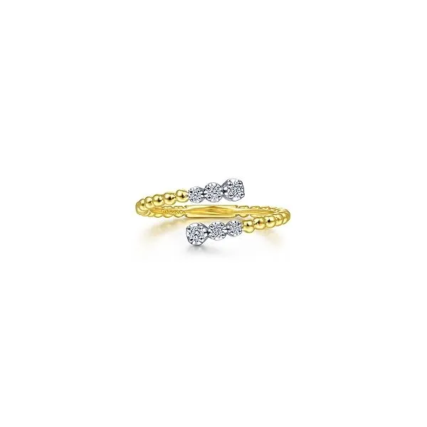 14K Yellow Gold Diamond Bypass Fashion Ring Hannoush Jewelers, Inc. Albany, NY