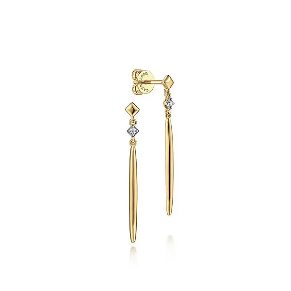 Gold and Diamond Dro Earrings  Hannoush Jewelers, Inc. Albany, NY