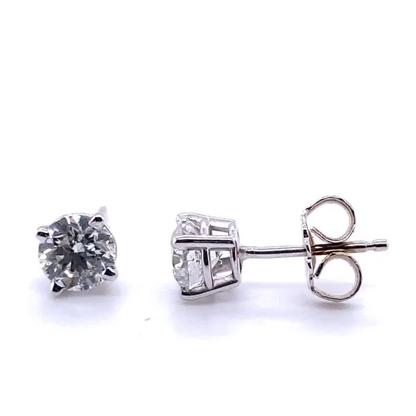 White Gold Round Diamond Stud Earrings Hannoush Jewelers, Inc. Albany, NY