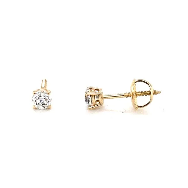 14K Yellow Gold Diamond Stud Earrings Hannoush Jewelers, Inc. Albany, NY