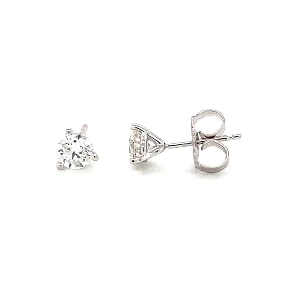 14K White Gold Round Diamond Stud Earrings Hannoush Jewelers, Inc. Albany, NY