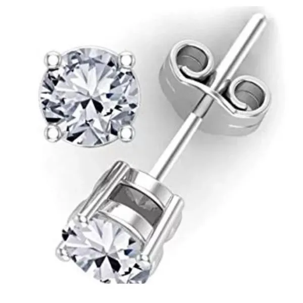14K White Gold Diamond Stud Earrings Hannoush Jewelers, Inc. Albany, NY