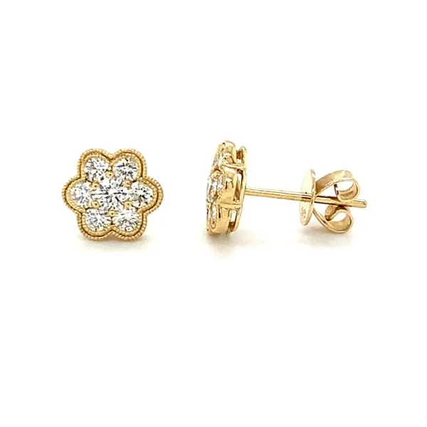 14K Yellow Gold Diamond Stud Earrings Hannoush Jewelers, Inc. Albany, NY