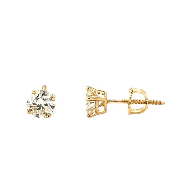 14K Yellow Gold Diamond Stud Earrings Hannoush Jewelers, Inc. Albany, NY