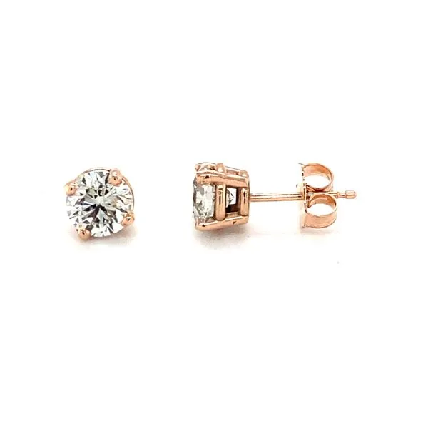 14K Rose Gold Diamond Stud Earrings Hannoush Jewelers, Inc. Albany, NY