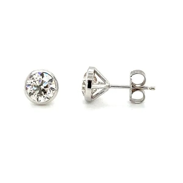 14K White Gold Round Diamond Stud Earrings Hannoush Jewelers, Inc. Albany, NY