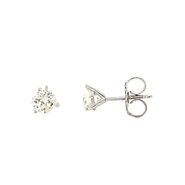 14K White Gold Round Diamond Stud Earring Hannoush Jewelers, Inc. Albany, NY