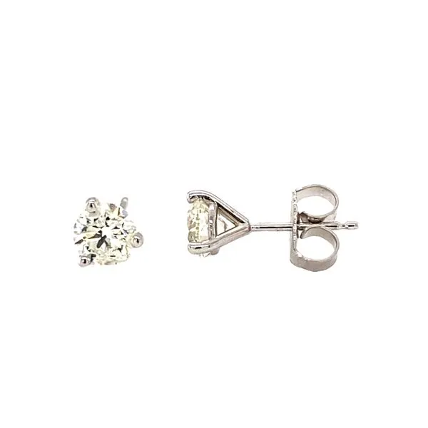 14K White Gold Round Diamond Stud Earrings Hannoush Jewelers, Inc. Albany, NY