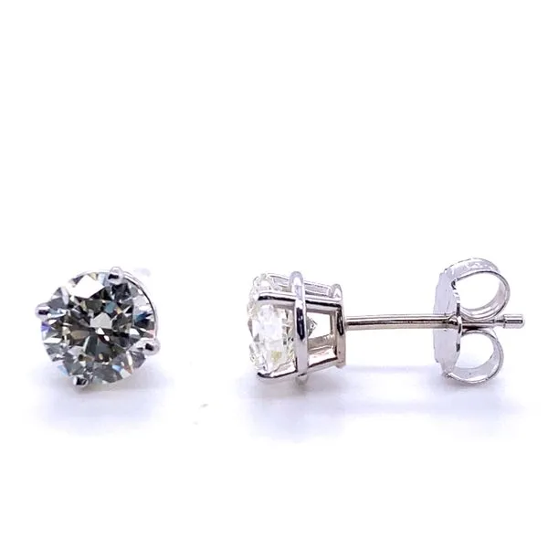14K White Gold Diamond Stud Earrings Hannoush Jewelers, Inc. Albany, NY