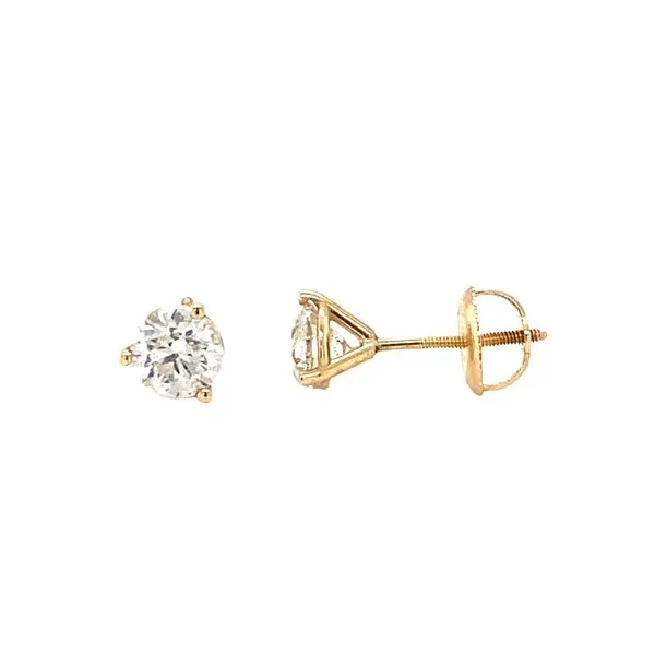 14K Yellow Gold Diamond Stud Earrings Hannoush Jewelers, Inc. Albany, NY