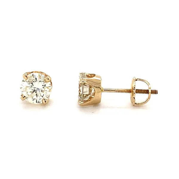 14K Yellow Gold Diamond Stud Earrings Hannoush Jewelers, Inc. Albany, NY