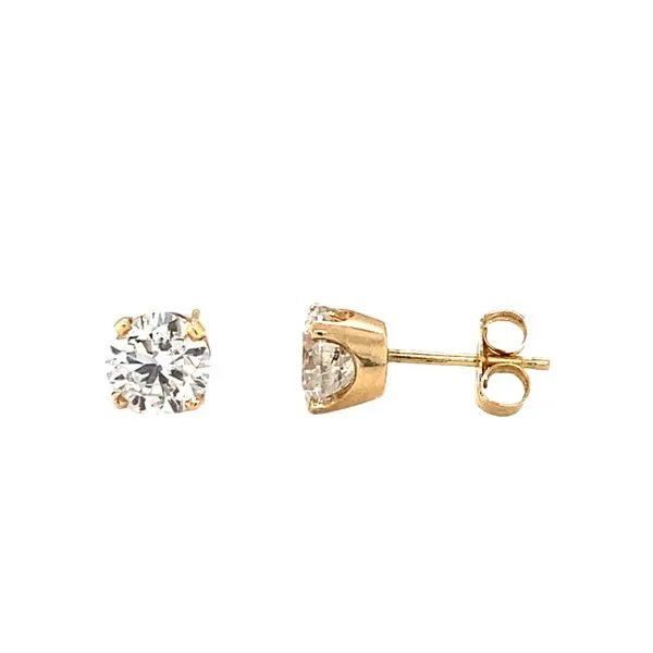 14K Yellow Gold Diamond Stud Earrings Hannoush Jewelers, Inc. Albany, NY