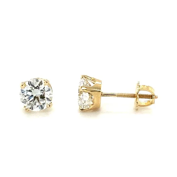 14K Yellow Gold Diamond Stud Earrings Hannoush Jewelers, Inc. Albany, NY