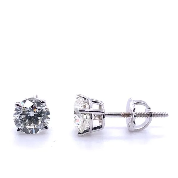 14K White Gold Diamond Stud Earrings Hannoush Jewelers, Inc. Albany, NY