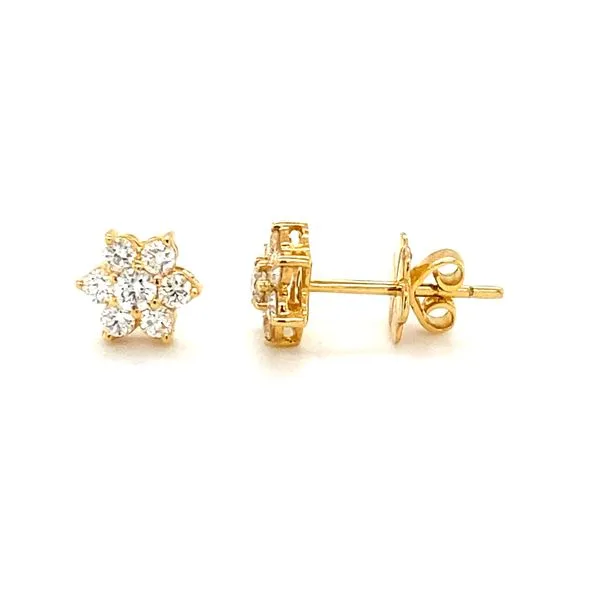 18K Yellow Gold Diamond Stud Earrings Hannoush Jewelers, Inc. Albany, NY