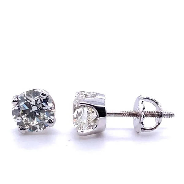 14K White Gold Diamond Stud Earrings Hannoush Jewelers, Inc. Albany, NY