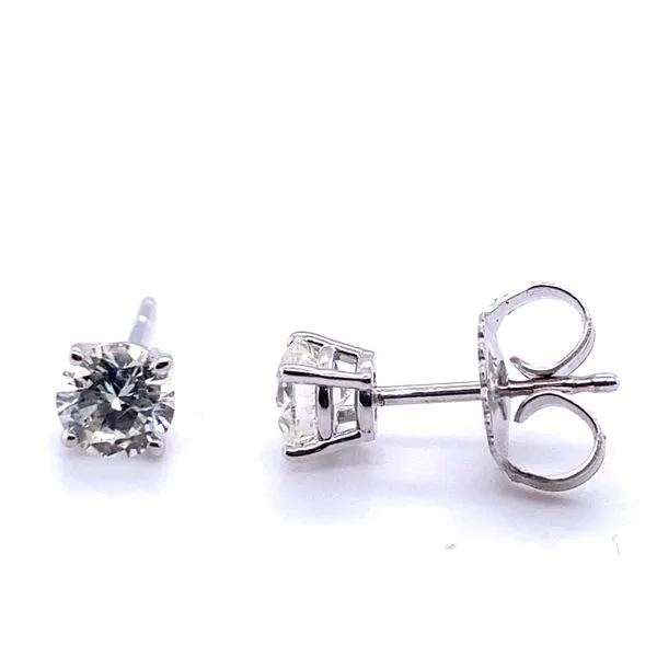 14K White Gold Diamond Stud Earrings Hannoush Jewelers, Inc. Albany, NY