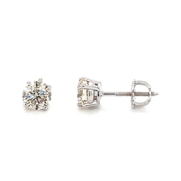 14K White Gold Diamond Stud Earrings Hannoush Jewelers, Inc. Albany, NY