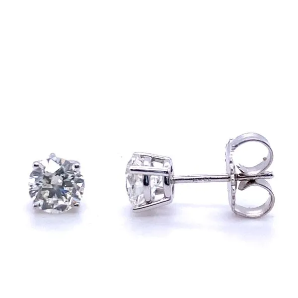 14K White Gold Diamond Stud Earrings Hannoush Jewelers, Inc. Albany, NY