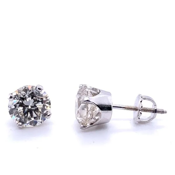 14K White Gold Diamond Stud Earrings Hannoush Jewelers, Inc. Albany, NY