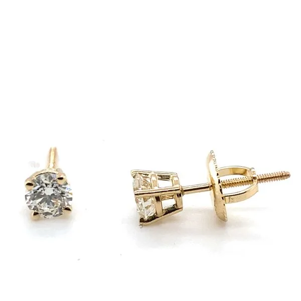 14K Yellow Gold Diamond Stud Earrings Hannoush Jewelers, Inc. Albany, NY