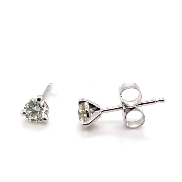 14K White Gold Diamond Stud Earrings Hannoush Jewelers, Inc. Albany, NY