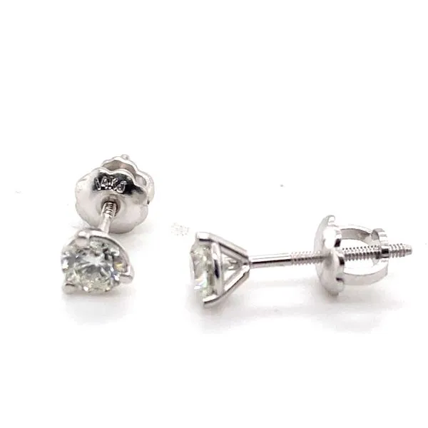 14K White Gold Diamond Stud Earrings Hannoush Jewelers, Inc. Albany, NY