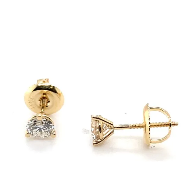 14K Yellow Gold Diamond Stud Earrings Hannoush Jewelers, Inc. Albany, NY