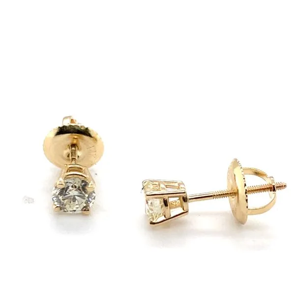 14K Yellow Gold Diamond Stud Earrings Hannoush Jewelers, Inc. Albany, NY