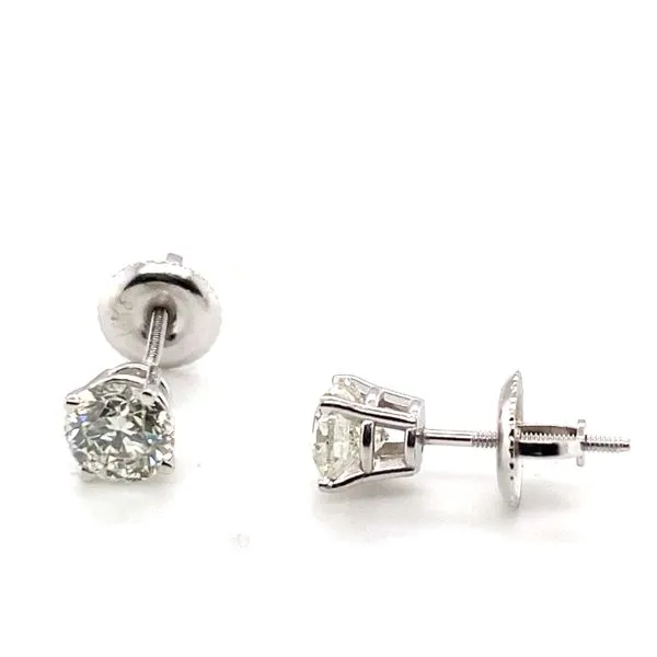 14K White Gold Diamond Stud Earrings Hannoush Jewelers, Inc. Albany, NY