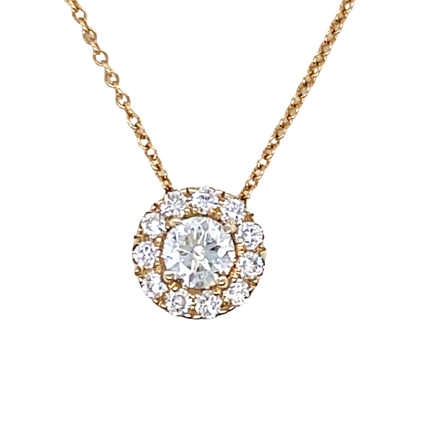 14K Yellow Gold Diamond Cluster Pendant Hannoush Jewelers, Inc. Albany, NY