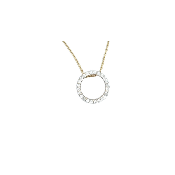 14K Yellow Gold Diamond Circle Pendant Hannoush Jewelers, Inc. Albany, NY