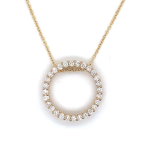 14K Yellow Gold Circle Diamond Pendant Hannoush Jewelers, Inc. Albany, NY