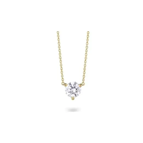 14K Yellow Gold Diamond Solitaire Pendant Hannoush Jewelers, Inc. Albany, NY