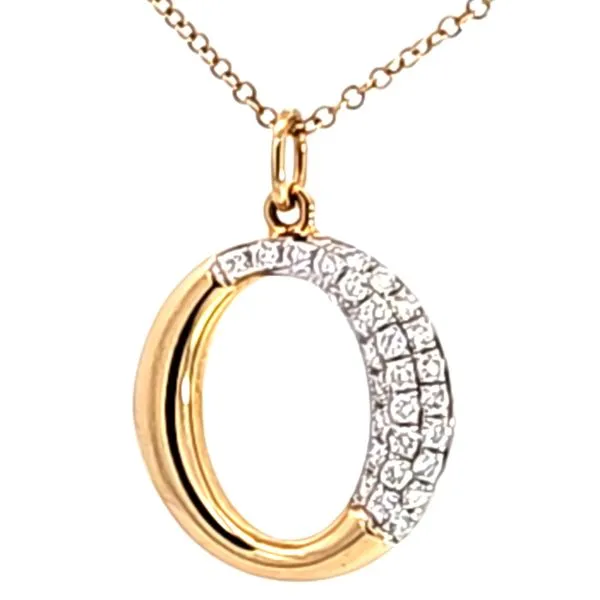 14Kt Yellow Gold Diamond Circle Pendant Hannoush Jewelers, Inc. Albany, NY