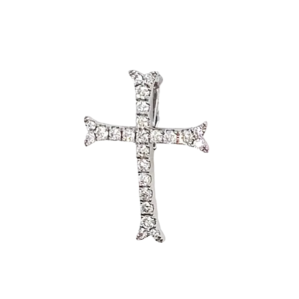 18Kt White Gold Diamond Cross Pendant Hannoush Jewelers, Inc. Albany, NY