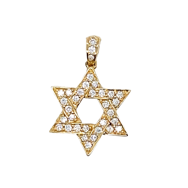 18K Yellow Gold Star of David Pendant Hannoush Jewelers, Inc. Albany, NY